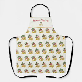Ode to Nutcracker French Horn Ivory Accent Apron エプロン