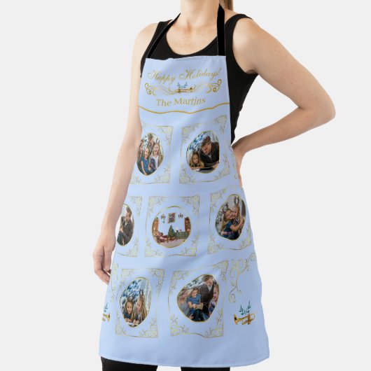 Ode to The Nutcracker 6-Photo Blue Tile Lg Apron エプロン (インサイチュ)