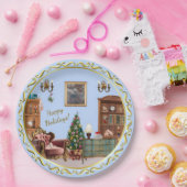 Ode to The Nutcracker Ballet Blue  ペーパープレート (パーティー)