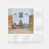 Ode to The Nutcracker Ballet Blue 縁ありカクテルナプキン (正面)