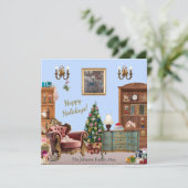 Ode to The Nutcracker Ballet Blue Holiday Card (スタンド正面)
