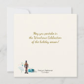 Ode to The Nutcracker Ballet Blue Holiday Card (裏面)