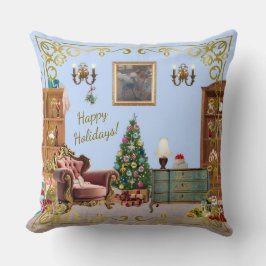 Ode to The Nutcracker Ballet Blue Throw Pillow クッション