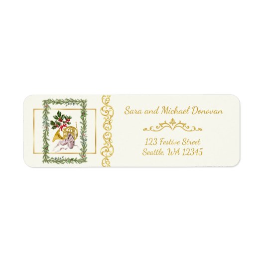 Ode to The Nutcracker Ballet Garland Address Label ラベル (正面)