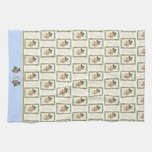 Ode to The Nutcracker Ballet Garland Blue Accent キッチンタオル (横)