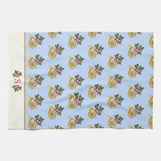 Ode to The Nutcracker French Horn Blue キッチンタオル (横)