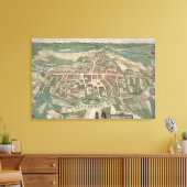 Odenseの地図， 'Civitates Orbis Terrarum'からの'by キャンバスプリント (インサイチュ (リビング))