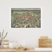 Odenseの地図， 'Civitates Orbis Terrarum'からの'by ポスター (キッチン)