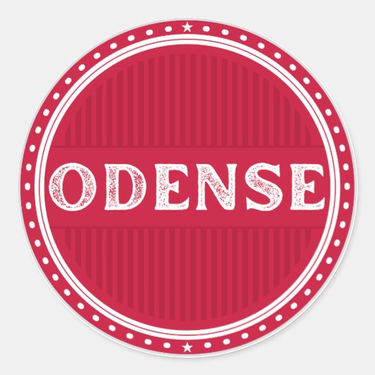 Odense City Pride Emblem – Danish Identity ラウンドシール (正面)