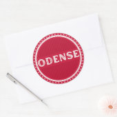 Odense City Pride Emblem – Danish Identity ラウンドシール (封筒)