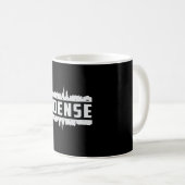 Odense Denmark City Skyline Cityscape おもしろい Gift コーヒーマグカップ (正面右)