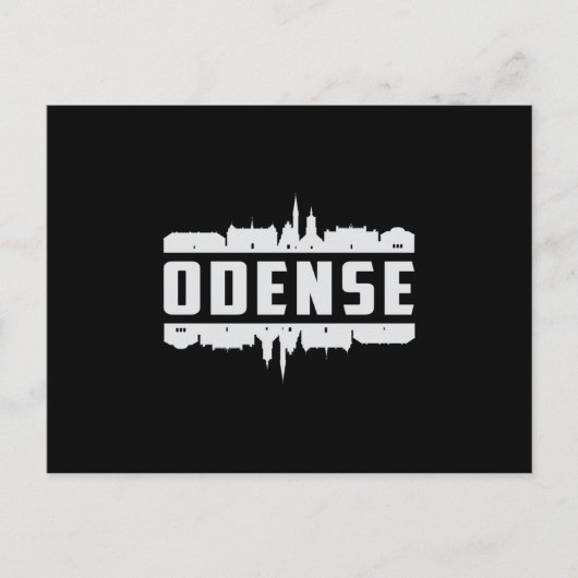 Odense Denmark City Skyline Cityscape おもしろい Gift ポストカード (正面)
