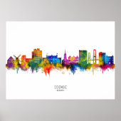 Odense Denmark Skyline ポスター (正面)