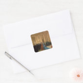 Odeonの劇場、パリ1869年(キャンバスの油) スクエアシール (封筒)