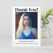 %odernスクリプトの卒業感謝していのメッセージ サンキューカード (スタンド正面)