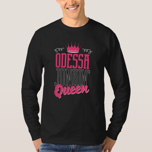 Odessa Junkin Queen Thrifter Funny Garage Sales Pi Tシャツ (正面)