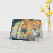 Odilon Redon-の花の雲 カード (黄色い花)