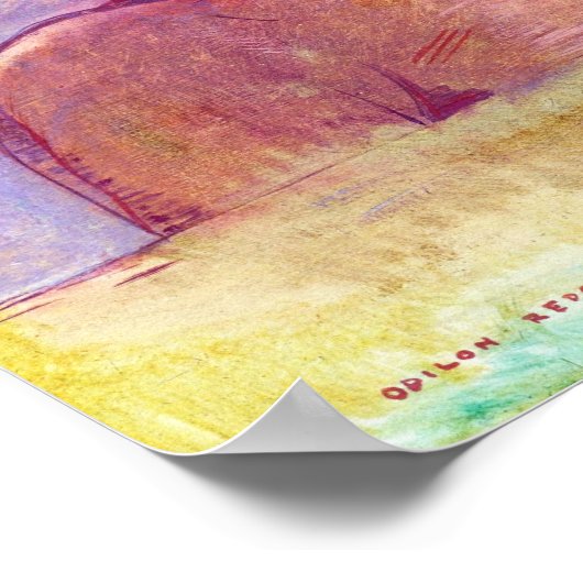 Odilon Redon, closed eyes 1889 ポスター (角)