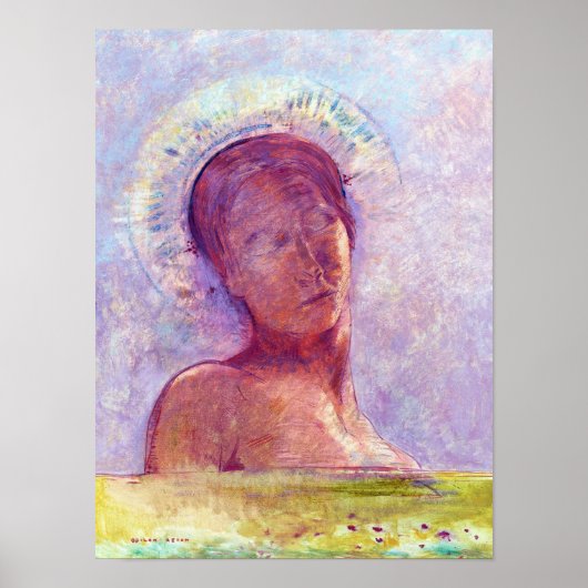Odilon Redon, closed eyes 1889 ポスター (正面)
