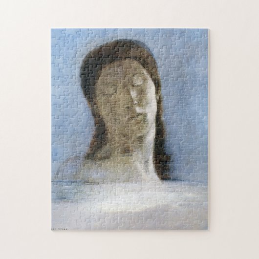 Odilon Redon, closed eyes 1890  ジグソーパズル (縦)