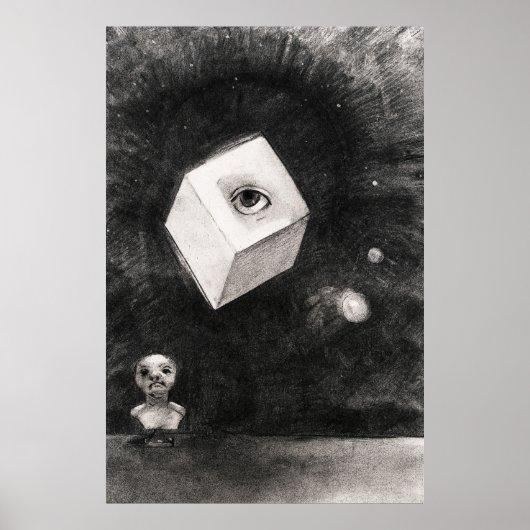 Odilon Redon, The cube, 1880  ポスター (正面)