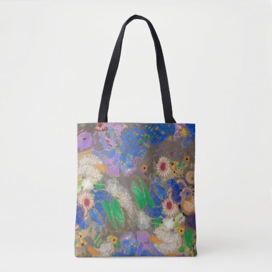 Odilon Redon's abstract flower background. トートバッグ (正面)