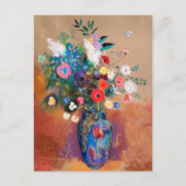 Odilon Redon's painting, Bouquet of Flowers, ポストカード (正面)