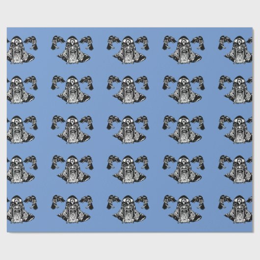 Odinおよびワタリガラスの包装紙 ラッピングペーパー (フラット)