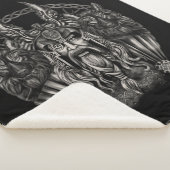 Odinおよび彼のオオカミGeriおよびFreki シェルパブランケット (3/4)