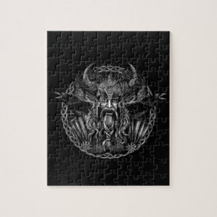 Odinおよび彼のHuginnおよびMuninnをあさり歩きます ジグソーパズル