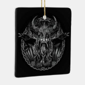 Odinおよび彼のHuginnおよびMuninnをあさり歩きます セラミックオーナメント (右)