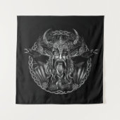 Odinおよび彼のHuginnおよびMuninnをあさり歩きます タペストリー (正面)