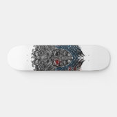 Odinのワタリガラスおよび剣のバイキングの神話米国の旗 スケートボード (横)