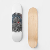 Odinのワタリガラスおよび剣のバイキングの神話米国の旗 スケートボード (正面)