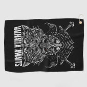 Odinのワタリガラスのバイキングの神話ヴァルハラは待ちます ゴルフタオル (横)