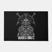 Odinのワタリガラスのバイキングの神話ヴァルハラは待ちます ドアマット (正面)