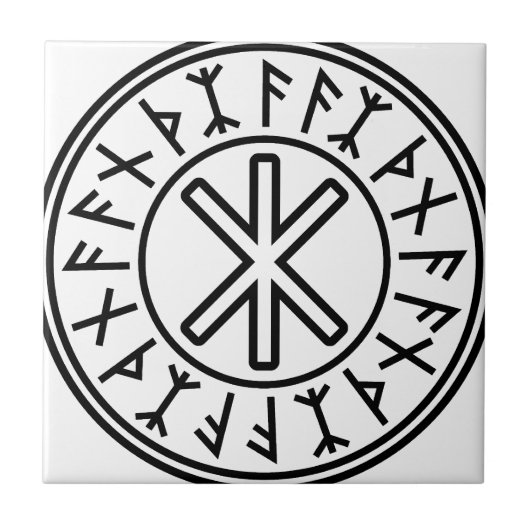 Odinの保護No.2 (黒) タイル (正面)