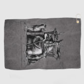 Odinは彼の石造りの王位のバイキングの神話であさり歩きます ゴルフタオル (横)