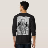 Odin Allfather Norse Mythology Sketch Art Hoodie スウェットシャツ (裏面フル)