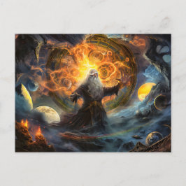 Odin forming a new world after Ragnarök ポストカード