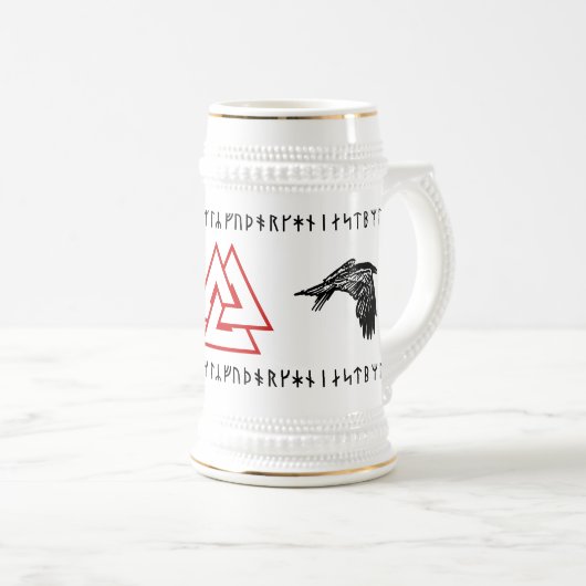 ÓðinnのRune ビールジョッキ (正面右)