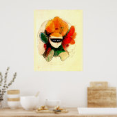 Odiron Redon - The Masked Anemone、抽象芸術・アート ポスター (キッチン)