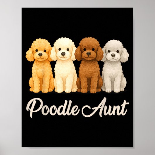 Odle Aunt Cute Dog Lover Gift Funny Women Puppy Ow ポスター (正面)
