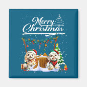 Odle Christmas Tree Lights Decorations Dog Lover X マグネット (正面)