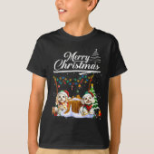 Odle Christmas Tree Lights Decorations Dog Lover X Tシャツ (正面)