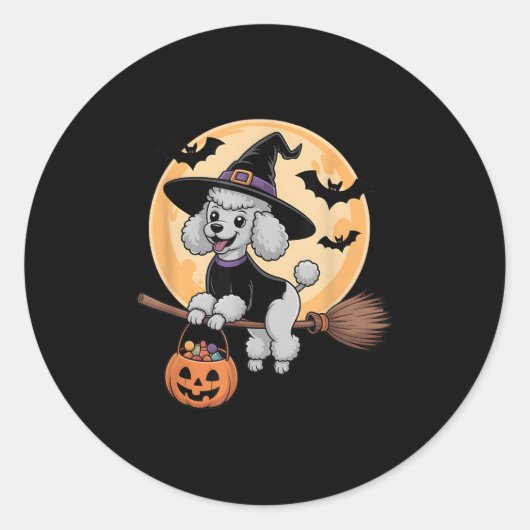Odle Witch Hat Pumpkin Halloween Costume Men Women ラウンドシール (正面)