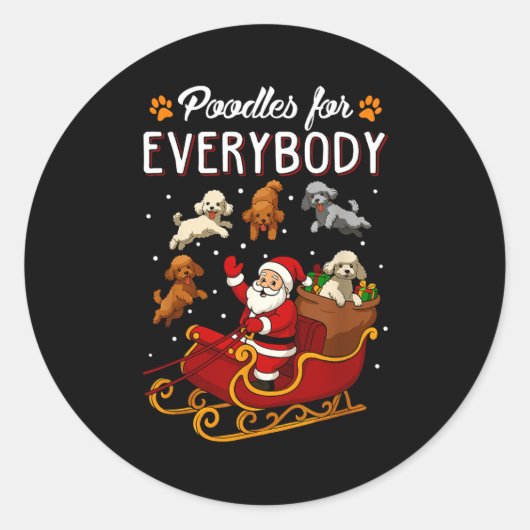 Odles Christmas Dog Mom Men Women Kids Funny Odle  ラウンドシール (正面)