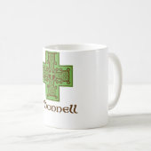 O'Donnellのロゴの緑およびブラウン コーヒーマグカップ (正面右)
