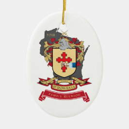 O'Donnellの家族会の楕円形のオーナメント セラミックオーナメント