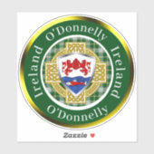 O'Donnelly Irish Shield/Celtic Cross Personalized シール (シート)